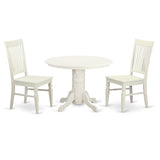 Shwe3-Whi-W 3 Pc Dining Room Set For 2-Kitchen Dinette Table And 2 Dining Chairs