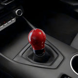 JSD 6-Speed Shift Knob; Real Red Carbon Fiber (Fits 15+ Mustang GT, Dark Horse)