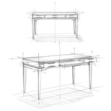 Harper Solid Hardwood Desk In Black