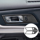 JSD Dry Carbon Fiber Inside Door Handle Panel Covers for Mustang 2024-2025,Gloss