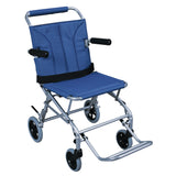 Drive Medical Super Light, Folding Transport Chair with Carry Bag, Blue