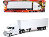 Peterbilt 387 Truck with Dry Goods Trailer White Long Haul Truckers Series 1/32 Diecast Model by New Ray