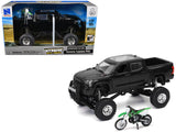 Toyota Tundra Pro Pickup Truck Black and Kawasaki KX 250 Motorcycle Green and White Xtreme OffRoad Series 1/32 Diecast Models
