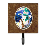 Caroline'S Treasures Ss1001Sh4 Artist Snowman With Springer Spaniel Leash Holder Or Key Hook, Small, Multicolor