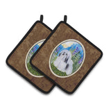 Caroline'S Treasures Havanese Pair Of Pot Holders Ss1034Pthd, 7.5Hx7.5W, Multicolor