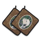 Caroline'S Treasures Dandie Dinmont Terrier Pair Of Pot Holders Ss1055Pthd, 7.5Hx7.5W, Multicolor
