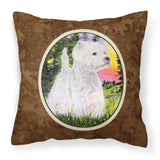 Caroline'S Treasures Ss1067Pw1414 Westie Decorative Canvas Fabric Pillow, Large, Multicolor