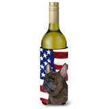 Usa American Flag With French Bulldog Wine Bottle Beverage Insulator Beverage Insulator Hugger Ss4003Literk