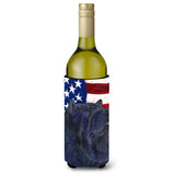 Usa American Flag With Chow Chow Wine Bottle Beverage Insulator Beverage Insulator Hugger Ss4028Literk