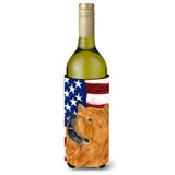 Usa American Flag With Chow Chow Wine Bottle Beverage Insulator Beverage Insulator Hugger Ss4029Literk