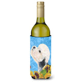 Dandie Dinmont Terrier In Summer Flowers Wine Bottle Beverage Insulator Beverage Insulator Hugger