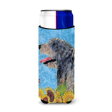 Irish Wolfhound In Summer Flowers Ultra Beverage Insulators For Slim Cans Ss4139Muk