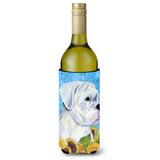 Boxer In Summer Flowers Wine Bottle Beverage Insulator Beverage Insulator Hugger Ss4142Literk