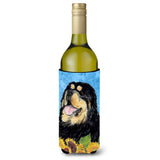 Tibetan Mastiff In Summer Flowers Wine Bottle Beverage Insulator Beverage Insulator Hugger
