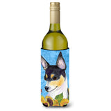 Fox Terrier In Summer Flowers Wine Bottle Beverage Insulator Beverage Insulator Hugger Ss4151Literk