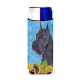 Schnauzer In Summer Flowers Ultra Beverage Insulators For Slim Cans Ss4156Muk
