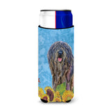 Bergamasco Sheepdog In Summer Flowers Ultra Beverage Insulators For Slim Cans Ss4157Muk