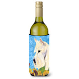 Scottish Terrier In Summer Flowers Wine Bottle Beverage Insulator Beverage Insulator Hugger Ss4164Literk