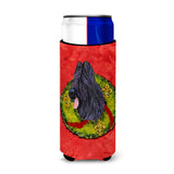 Briard Cristmas Wreath Ultra Beverage Insulators For Slim Cans Ss4179Muk