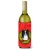 Papillon Cristmas Wreath Wine Bottle Beverage Insulator Beverage Insulator Hugger