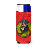 Rottweiler Cristmas Wreath Ultra Beverage Insulators For Slim Cans Ss4211Muk