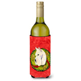 Curly Coated Retriever Cristmas Wreath Wine Bottle Beverage Insulator Beverage Insulator Hugger