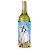 Shih Tzu In Summer Flowers Wine Bottle Beverage Insulator Beverage Insulator Hugger