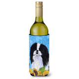 Japanese Chin In Summer Flowers Wine Bottle Beverage Insulator Beverage Insulator Hugger