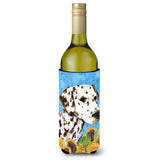 Dalmatian In Summer Flowers Wine Bottle Beverage Insulator Beverage Insulator Hugger Ss4238Literk
