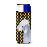 Bedlington Terrier Candy Corn Halloween Portrait Ultra Beverage Insulators For Slim Cans Ss4276Muk