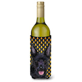 Australian Kelpie Candy Corn Halloween Portrait Wine Bottle Beverage Insulator Beverage Insulator Hugger