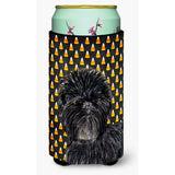 Affenpinscher Candy Corn Halloween Portrait Tall Boy Beverage Insulator Beverage Insulator Hugger