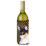 Chihuahua Candy Corn Halloween Portrait Wine Bottle Beverage Insulator Beverage Insulator Hugger Ss4311Literk