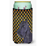 Schnauzer Giant Candy Corn Halloween Portrait Tall Boy Beverage Insulator Beverage Insulator Hugger