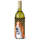 Basset Hound Halloween Portrait Wine Bottle Beverage Insulator Beverage Insulator Hugger Ss4321Literk