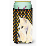 Scottish Terrier Wheaten Candy Corn Halloween Portrait Tall Boy Beverage Insulator Beverage Insulator Hugger