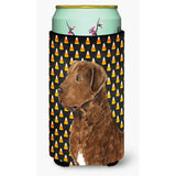 Chesapeake Bay Retriever Wheaten Halloween Portrait Tall Boy Beverage Insulator Beverage Insulator Hugger