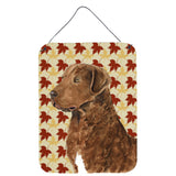 Caroline'S Treasures Chesapeake Bay Retriever Fall Leaves Portrait Wall Or Door Hanging Prints, 16 X 12, Multicolor