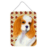 Caroline'S Treasures Ss4329Ds1216 Cavalier Spaniel Fall Leaves Portrait Wall Or Door Hanging Prints, 16 X 12, Multicol