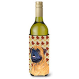 Mastiff Fall Leaves Portrait Wine Bottle Beverage Insulator Beverage Insulator Hugger Ss4336Literk
