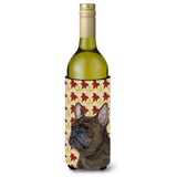 French Bulldog Fall Leaves Portrait Wine Bottle Beverage Insulator Beverage Insulator Hugger Ss4337Literk