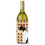 Basenji Fall Leaves Portrait Wine Bottle Beverage Insulator Beverage Insulator Hugger Ss4342Literk
