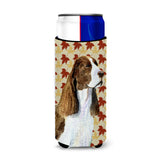 Springer Spaniel Fall Leaves Portrait Ultra Beverage Insulators For Slim Cans Ss4343Muk