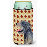 Irish Wolfhound Fall Leaves Portrait Tall Boy Beverage Insulator Beverage Insulator Hugger