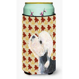 Dandie Dinmont Terrier Fall Leaves Portrait Tall Boy Beverage Insulator Beverage Insulator Hugger