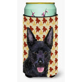 Australian Kelpie Fall Leaves Portrait Tall Boy Beverage Insulator Beverage Insulator Hugger