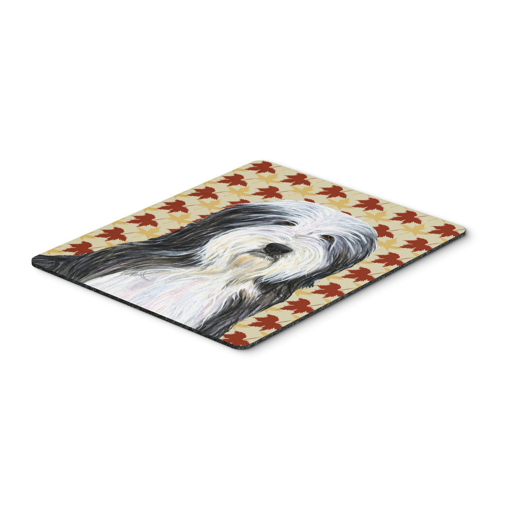Caroline'S Treasures Mouse/Hot Pad/Trivet, Bearded Collie Fall Leaves Portrait (Ss4359Mp)