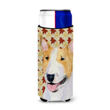 Bull Terrier Fall Leaves Portrait Ultra Beverage Insulators For Slim Cans Ss4360Muk