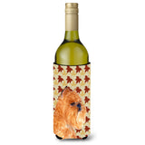 Brussels Griffon Fall Leaves Portrait Wine Bottle Beverage Insulator Beverage Insulator Hugger Ss4362Literk