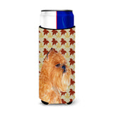Brussels Griffon Fall Leaves Portrait Ultra Beverage Insulators For Slim Cans Ss4362Muk